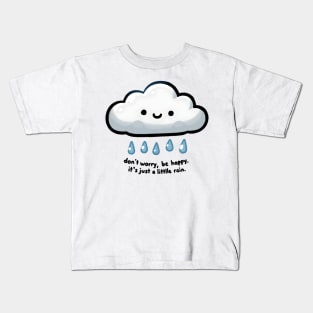 Happy Cloud Embracing the Rain Kids T-Shirt